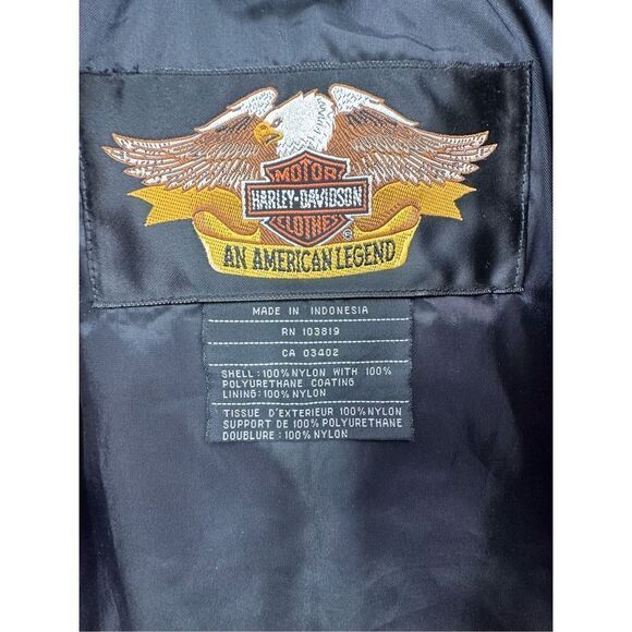 Harley Davidson Motorcycles Womens Cafe Racer Size Large Nylon Jacket Zip Moto B - Picture 6 of 11